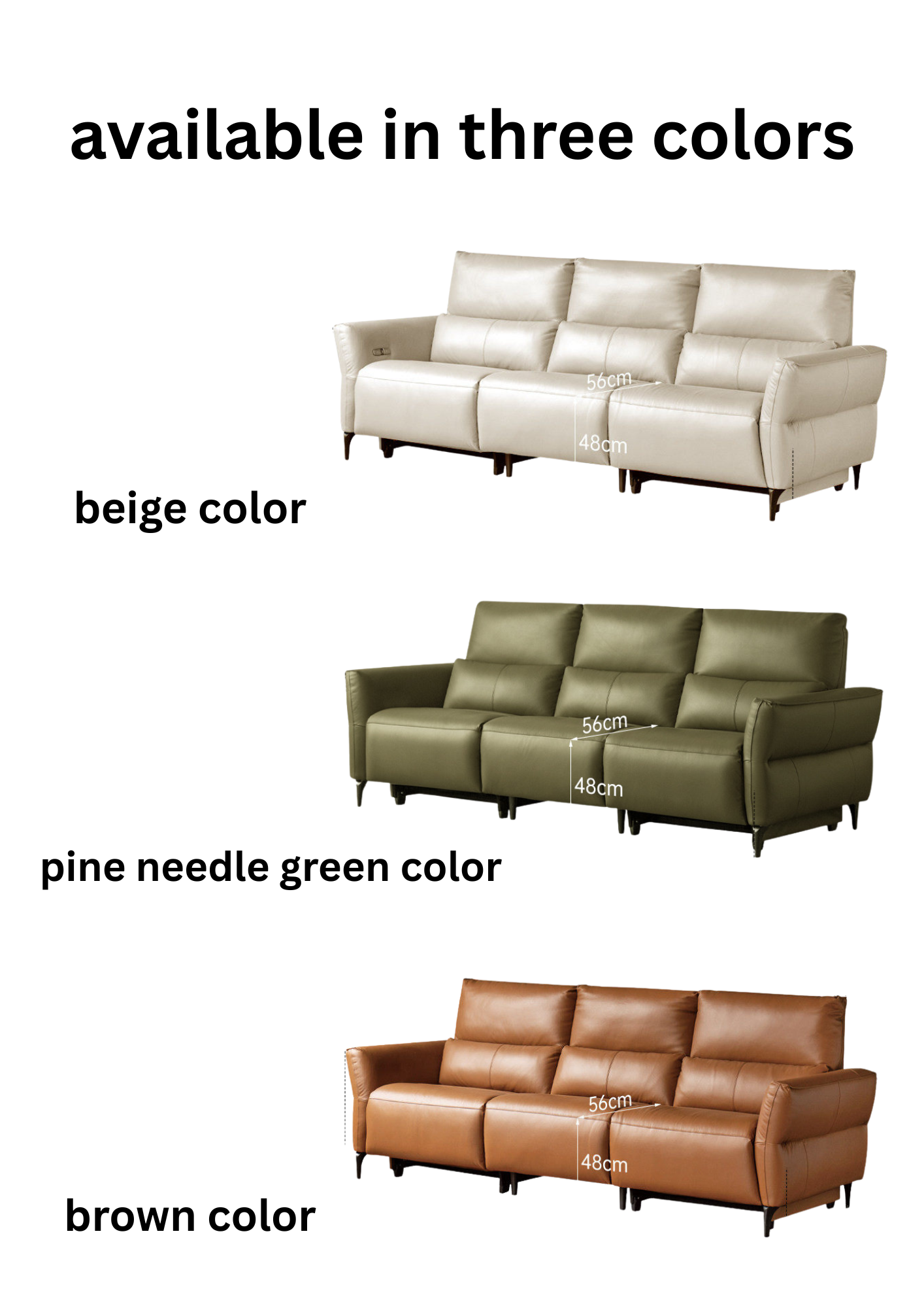 Genuine Leather Electric high back Sofa