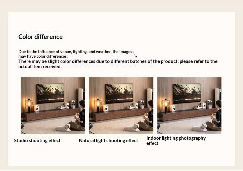 Catalpa Solid Wood TV Cabinet with Storage Drawers, Media Console with Slate Top