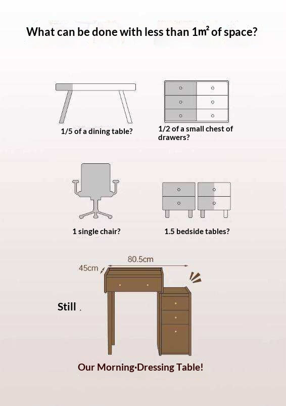 Black Walnut Solid Wood Vanity Table Cabinet Integrated.