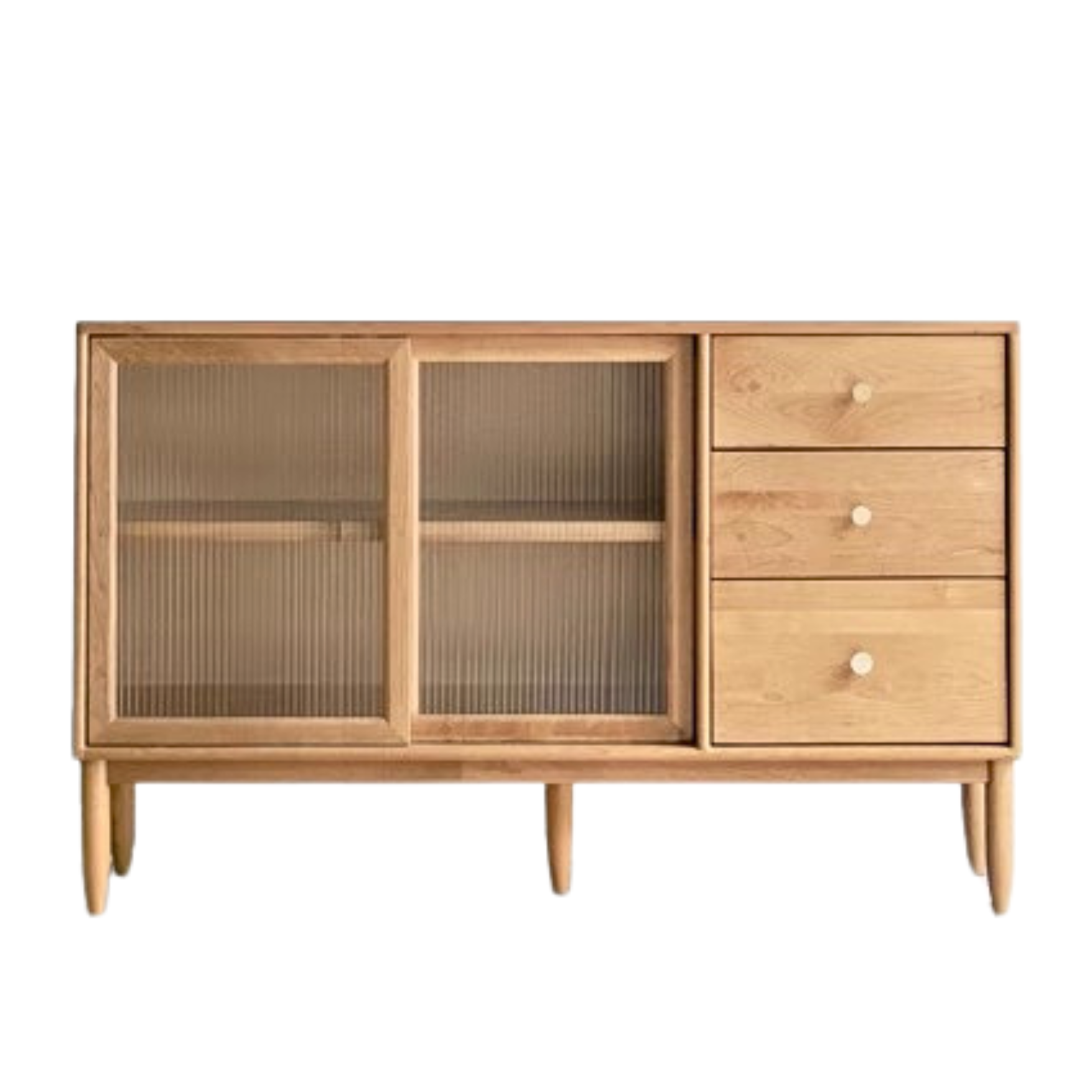 Cherry wood sideboard high cabinet multi-functional buffet,