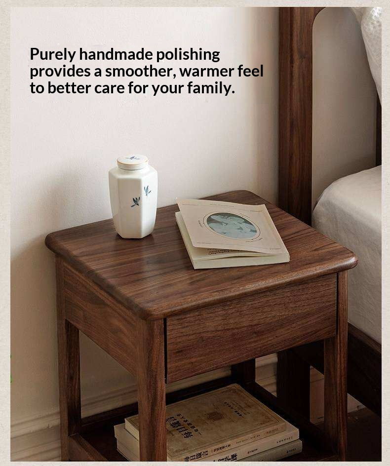 Black Walnut, Ash Bedside Storage Cabinet