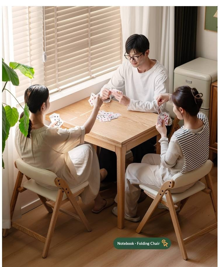 Oak Solid Wood Folding Small Dining Table