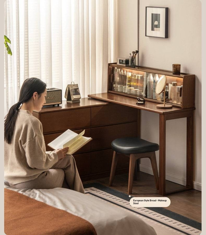 Solid Longan Hardwood Modern Minimalist Vanity Table