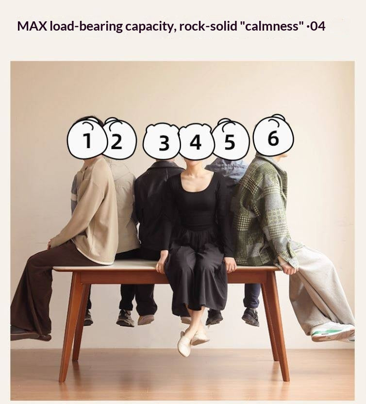 Tulipwood Solid Wood Retro Style Dining Table