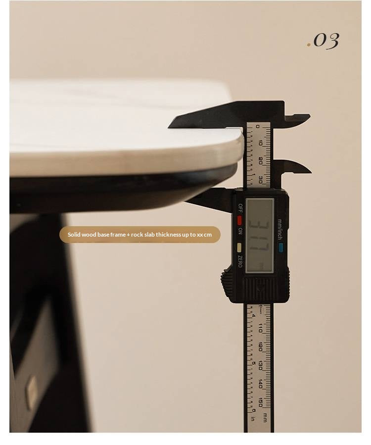 Oak Solid Wood Slate Luxury Dining Table