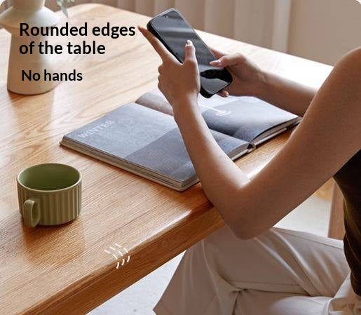 Oak Solid Wood Modern Minimalist Long Dining Table