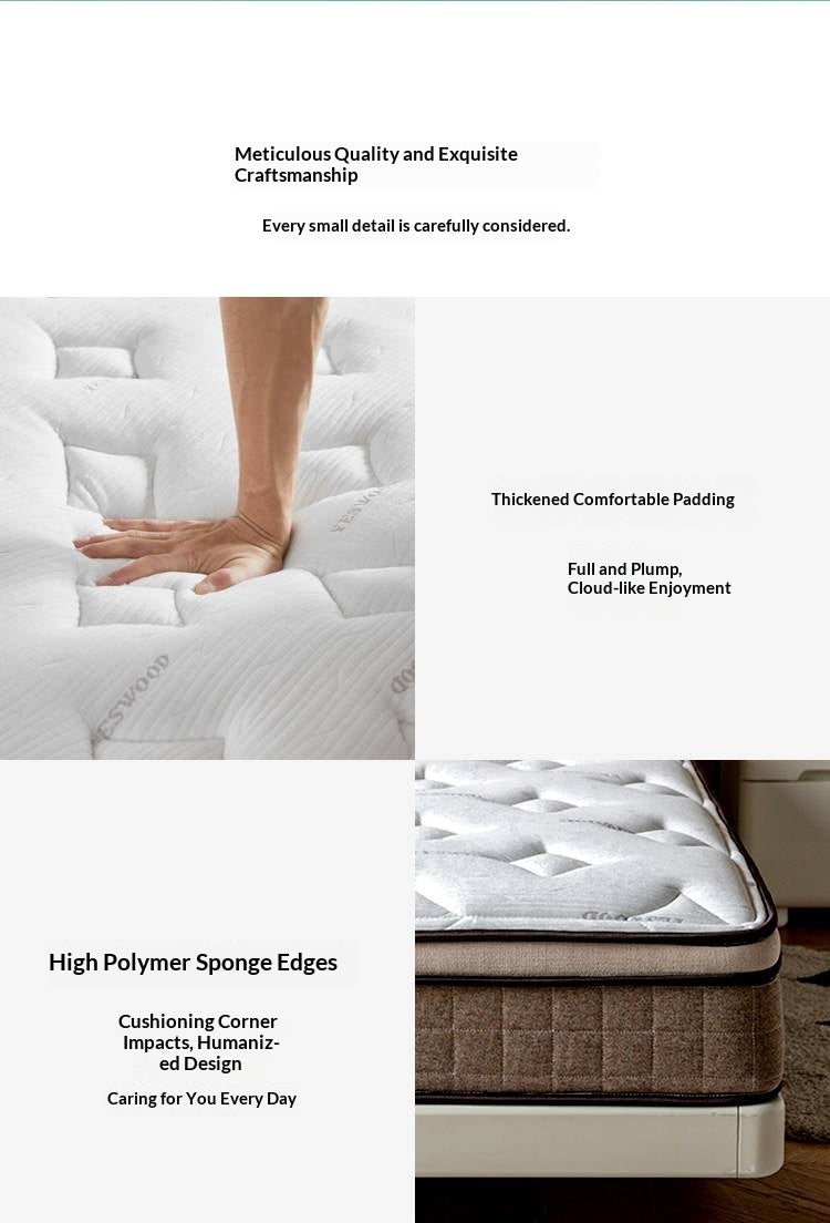 Zero-Glue Latex Mattress with Silver Ion, Soft Sponge, and Independent Spring