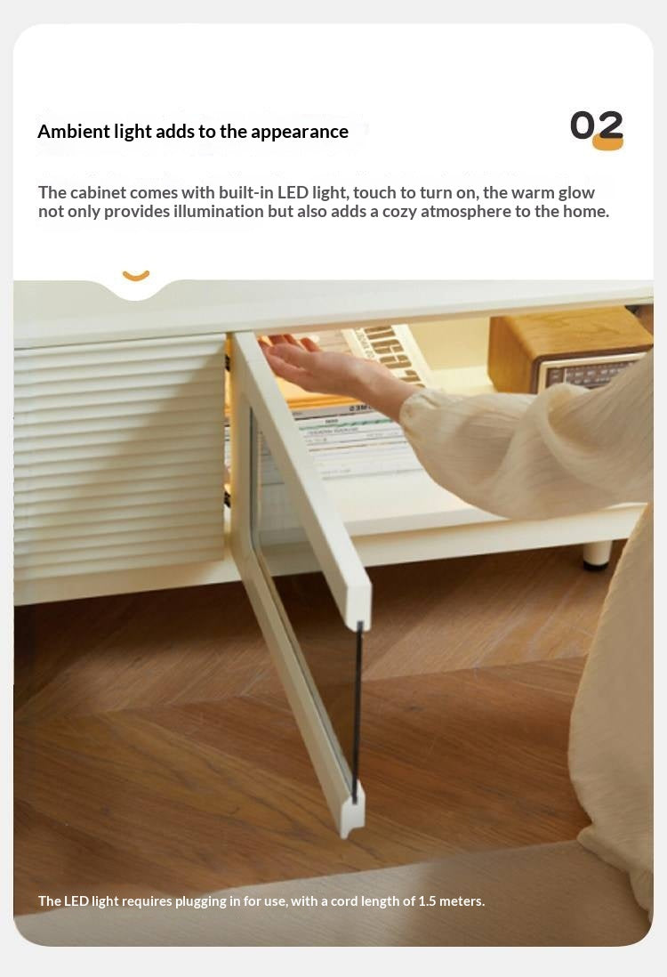 Pine, Cherry Solid Wood TV Cabinet, Rock Board.