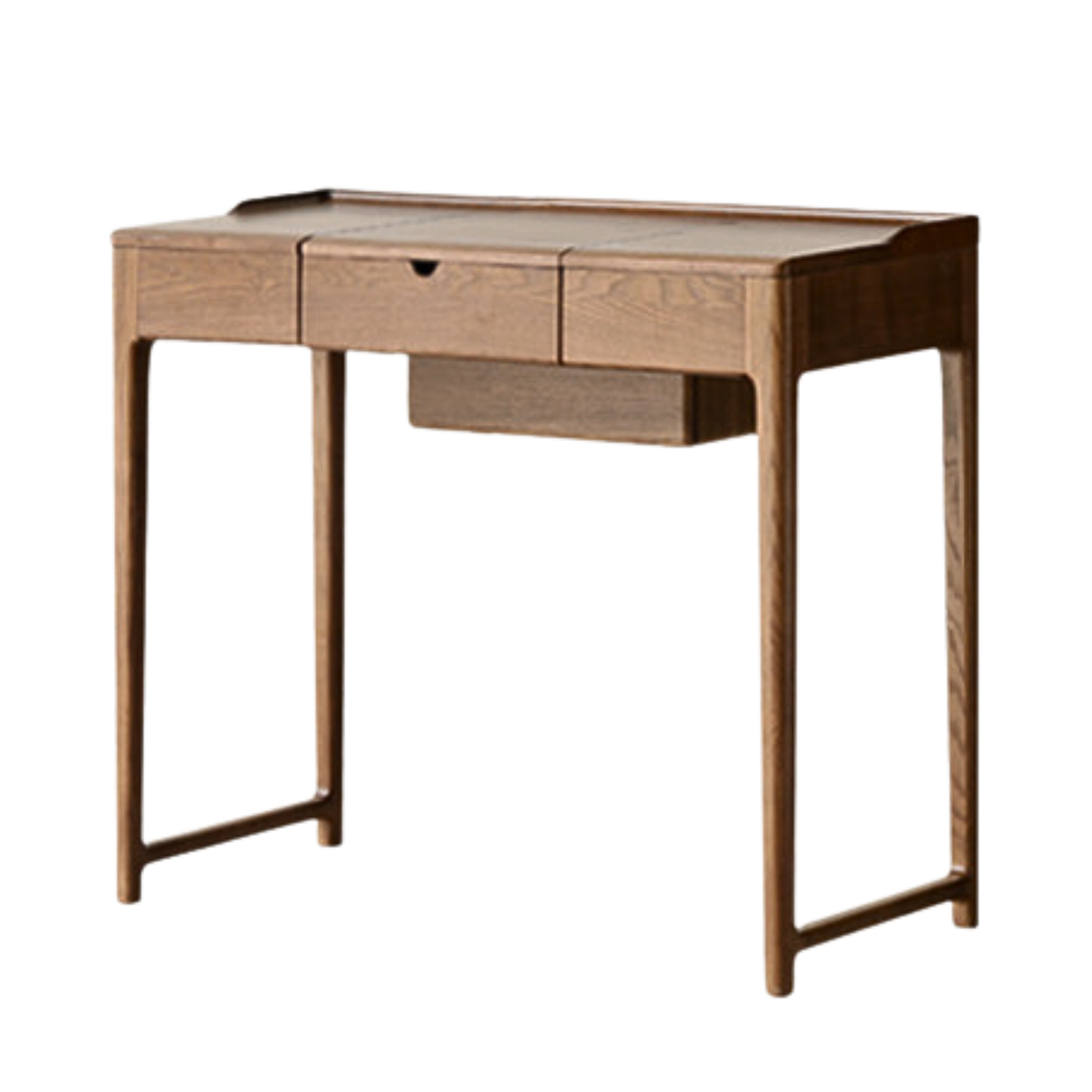 Ash solid wood small flip dressing table: