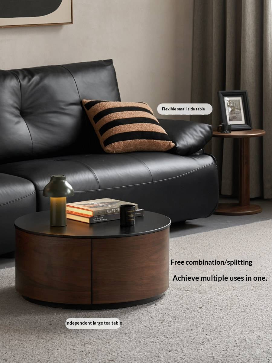 North American Black Walnut Solid Wood Italian Light Luxury Style Coffee Table