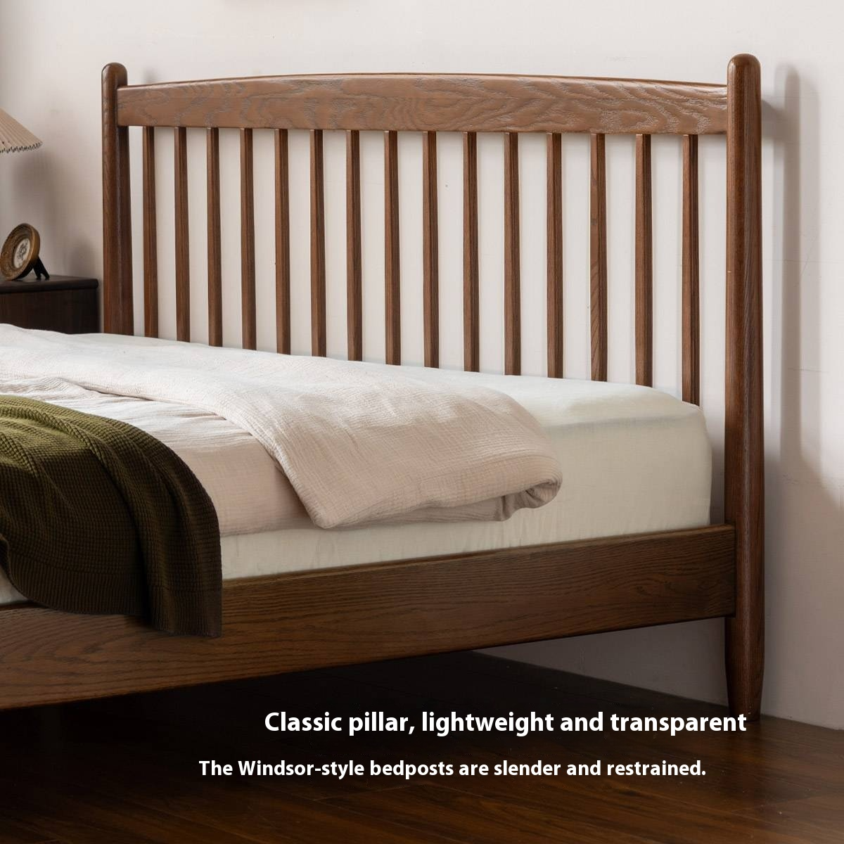 Oak Solid Wood Modern Simple Bed