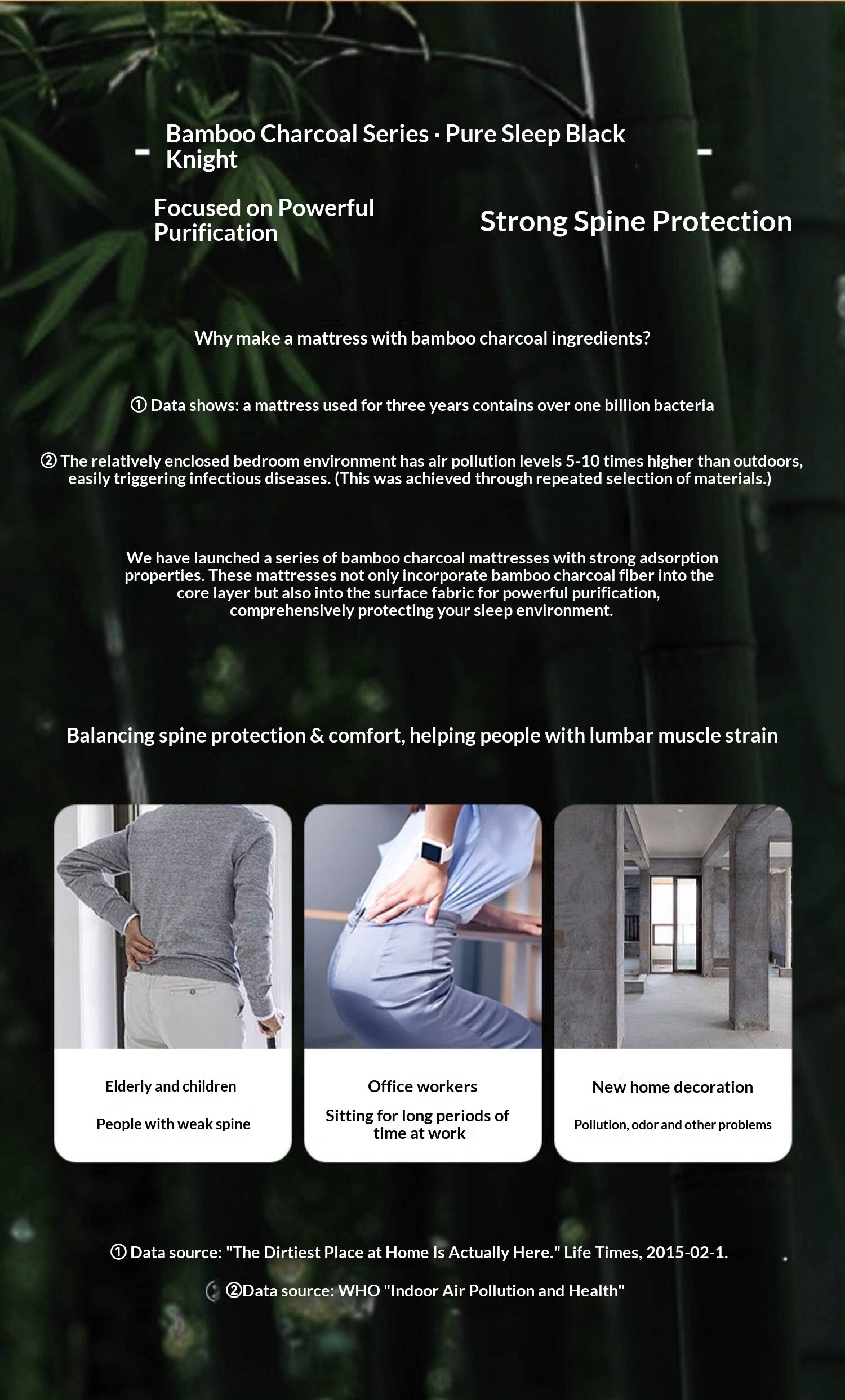 Eco-Friendly Coconut Palm and Bamboo Charcoal Latex Mattress — Zero-Glue, Antibacterial, Breathable, Thin Design