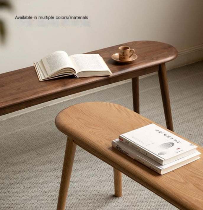 Oak, Black Walnut, Ash, Cherry Solid Wood Simple Bench: