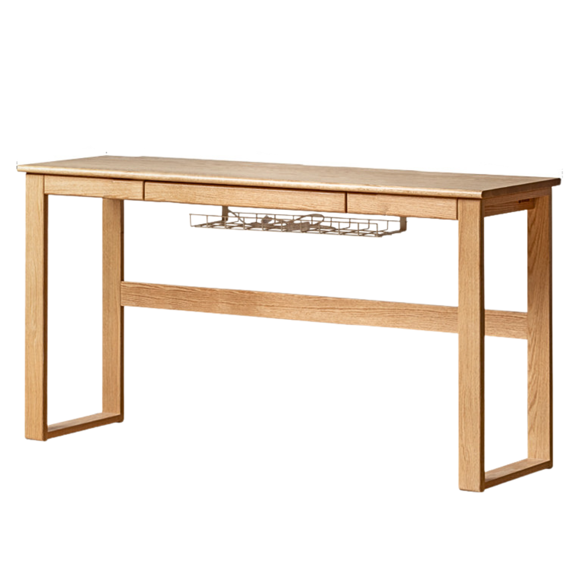 Oak solid wood long office desk-