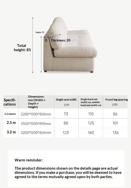 Fabric Italian Style Cloud Sofa With Russian Birch Wood Frame-