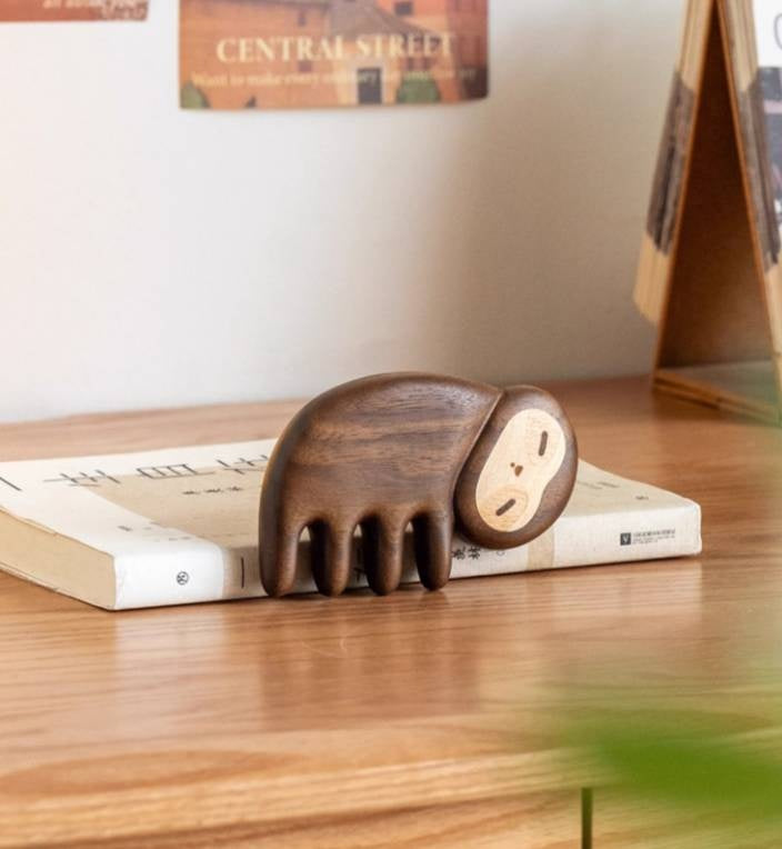 Black Walnut Solid Wood Modern Massage Comb