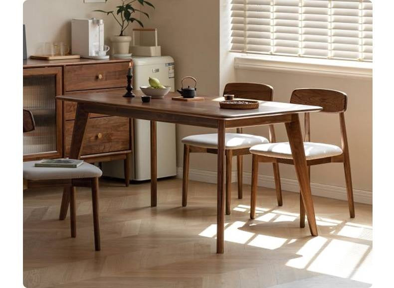 Set 4 pcs Black Walnut, Ash, Oak, Solid Rubberwood Chair