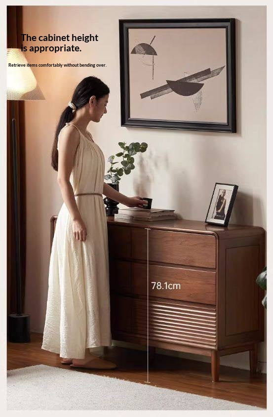 Catalpa Solid Wood Modern Chest of Drawers