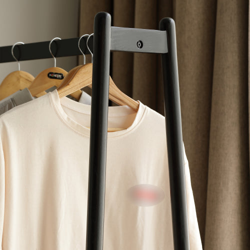 Oak Solid Wood black Сlothes Hanger Rack