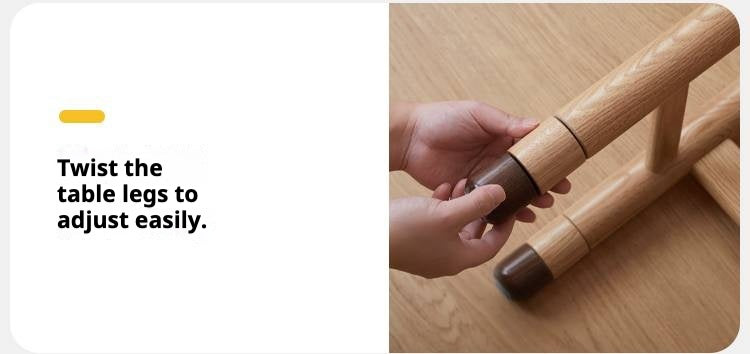 Oak Solid Wood Lifting Study Table Narrow Kids Desk