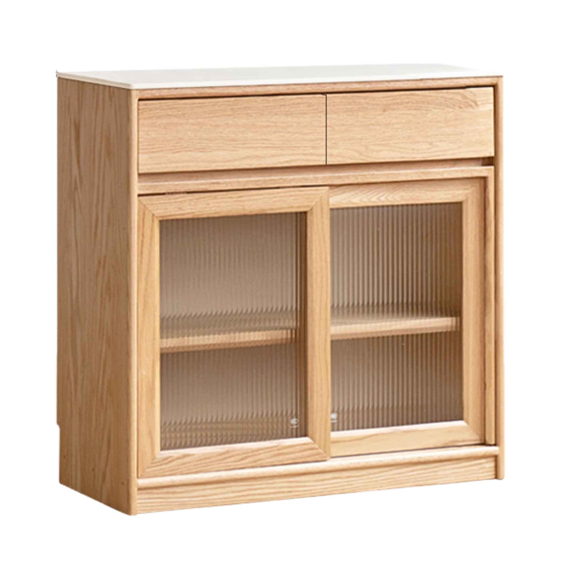 Oak Solid Wood Rock Board Modern Simple Sideboard,