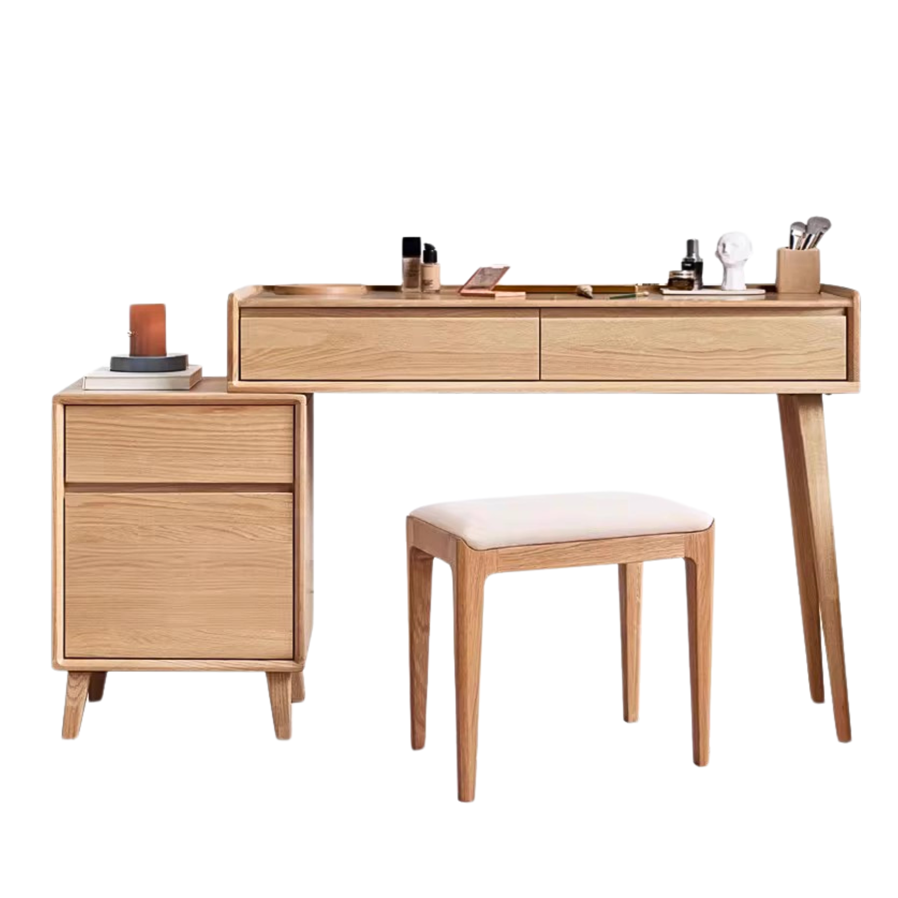 Oak solid wood Modern Simple Rock Board Dressing Table