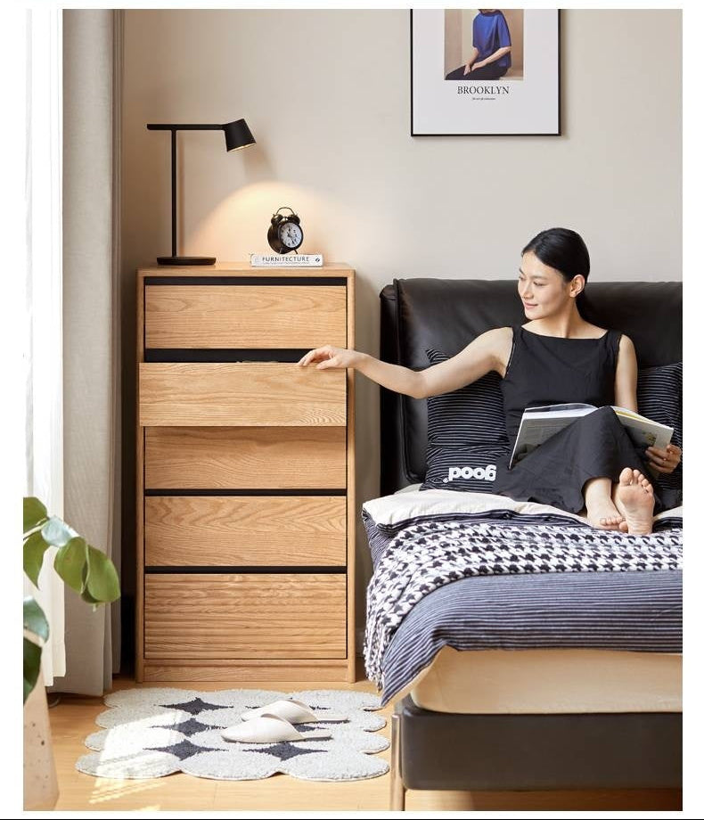 Oak Solid Wood Modern Minimalist Chest of Drawers