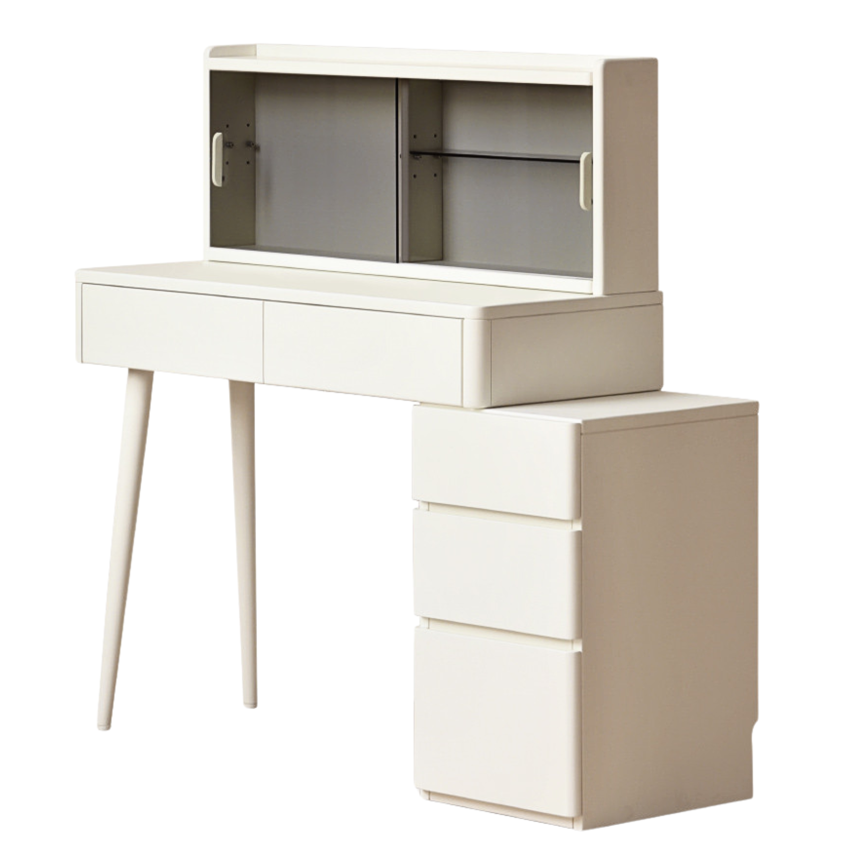 Poplar Solid Wood Cream Air Dressing Table