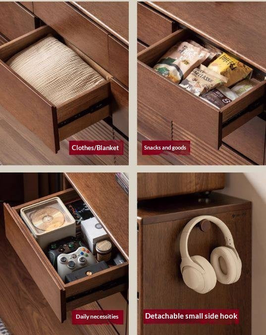 Solid Longan Hardwood Chest of Drawers
