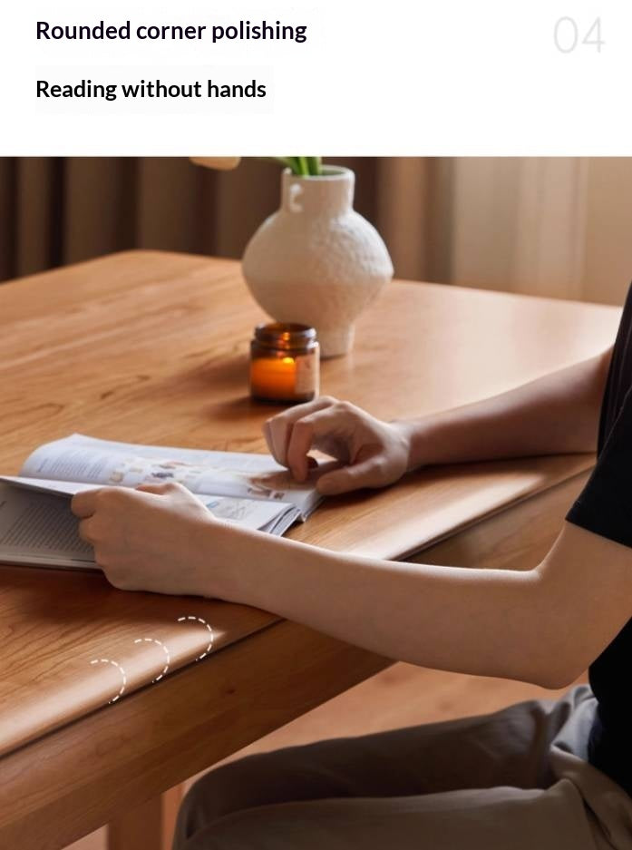 Cherry Solid Wood Vintage Style Dining Table