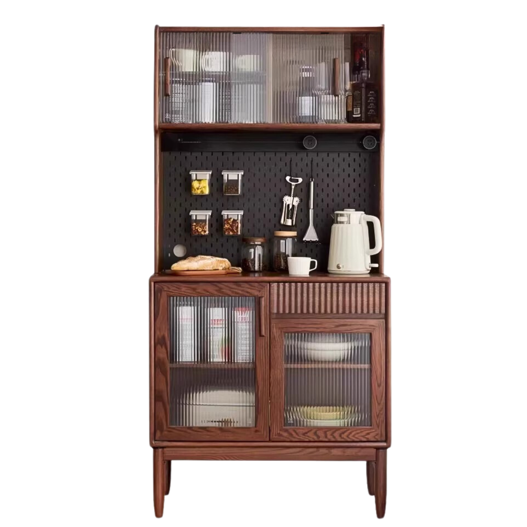 Cherry, Oak, Black walnut solid wood retro dining Sideboard,