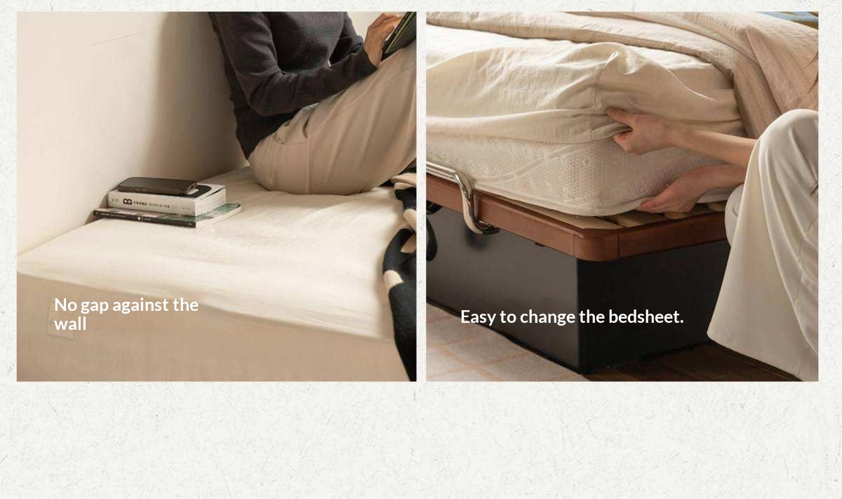 Poplar Solid Wood Channel Tufted Platform Bed with Gas Lift Storage