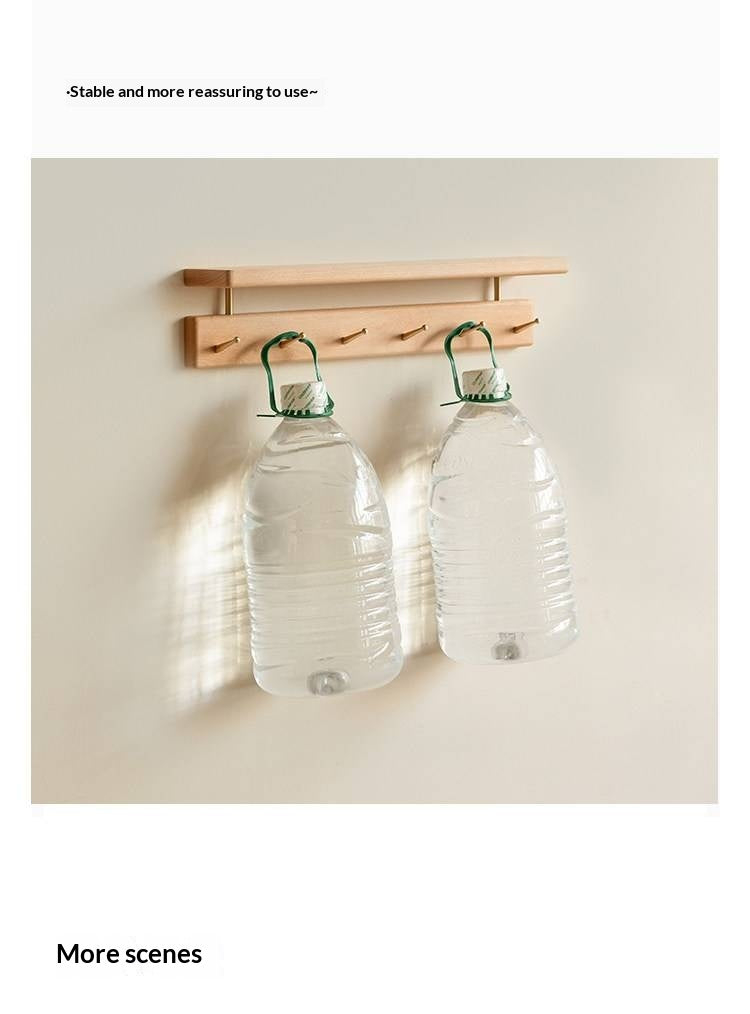 Black Walnut, Beech Solid Wood Wall Shelf