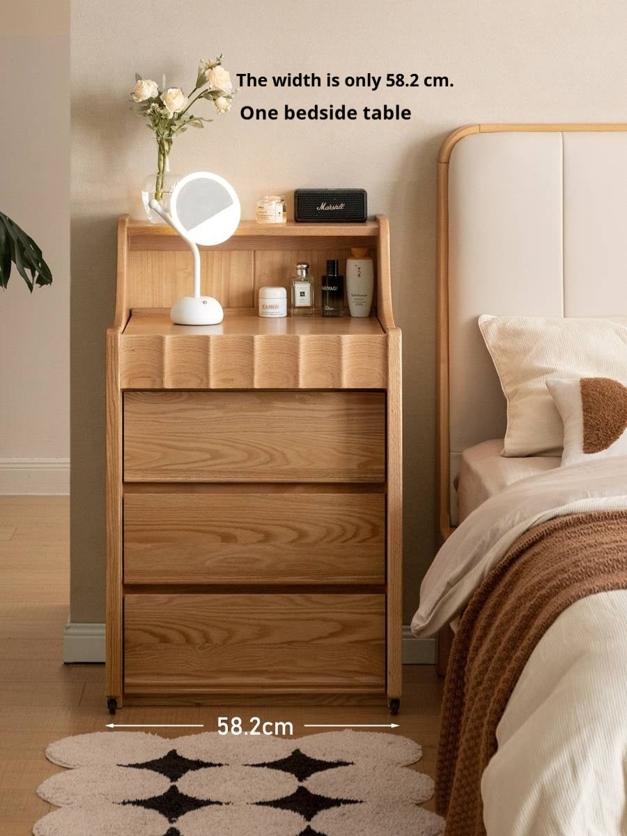 Oak Solid Wood Telescopic Vanity Table