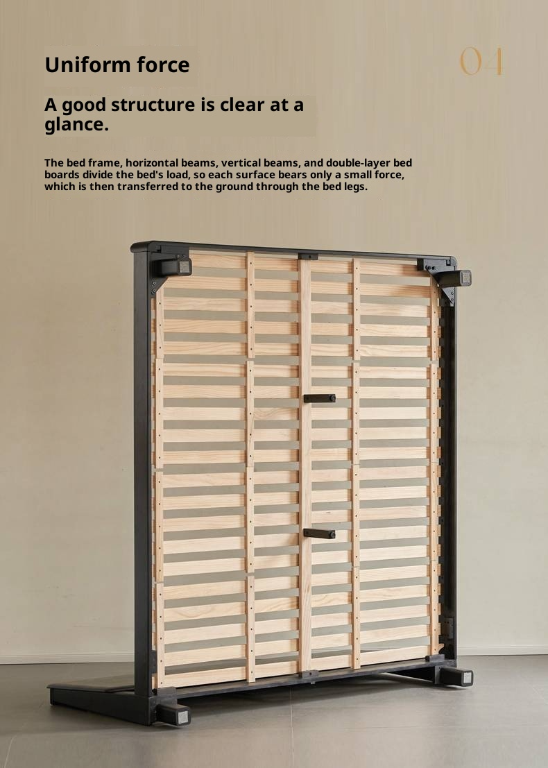 Ash Solid Wood Luminous Bed Modern Minimalist