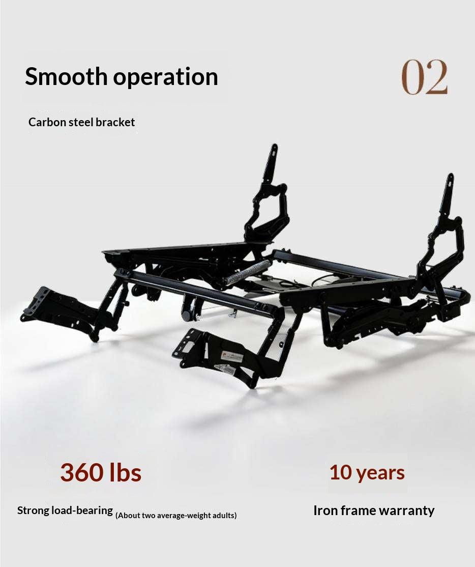 Black walnut solid wood Top Grain Genuine Leather Zero Wall Power Reclining Sofa