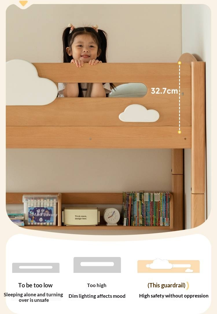 Beech Solid Wood Children's Bunk Bed