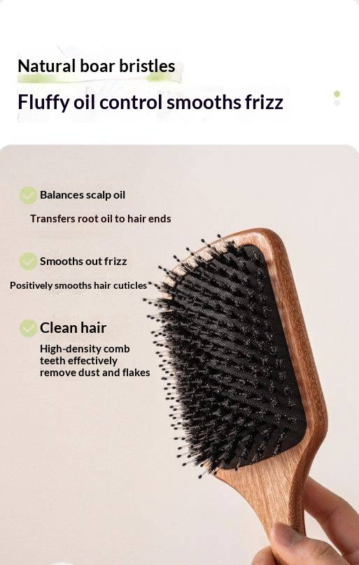 Nordic Beech Solid Wood Hair Care Cushion Comb