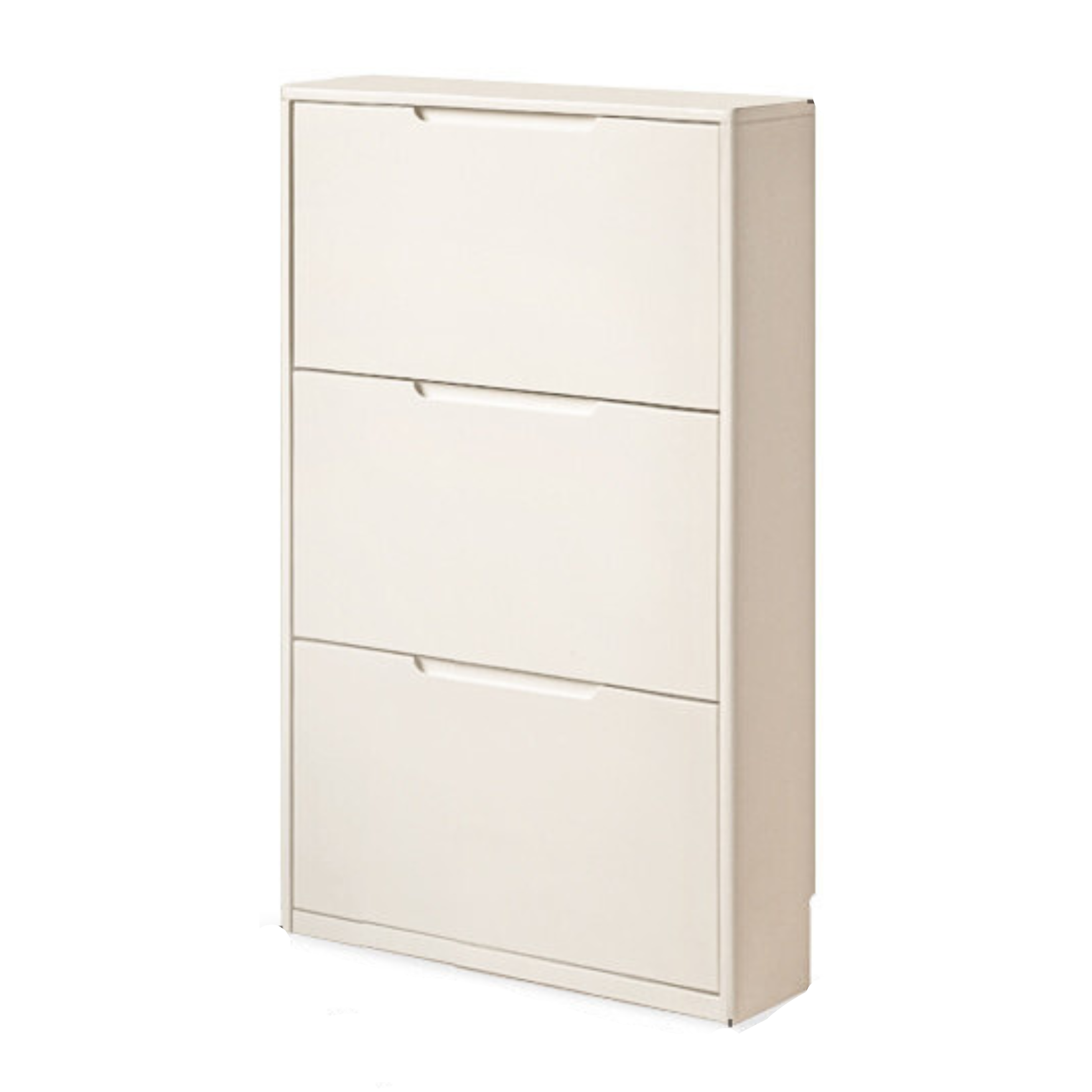 Poplar Solid Wood Cream Style Ultra-thin Shoe Cabinet ,