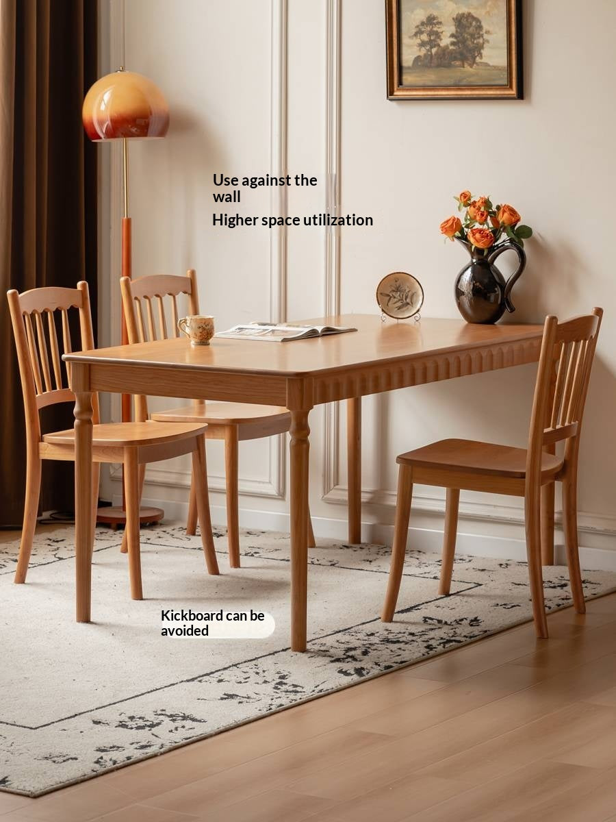 Cherry Solid Wood American Retro Dining Table