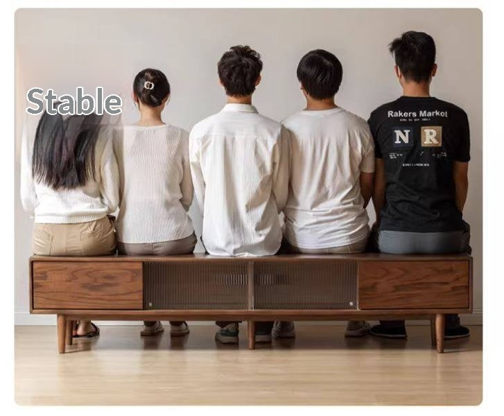 Oak Solid Wood Modern Simple Floor TV Cabinet.