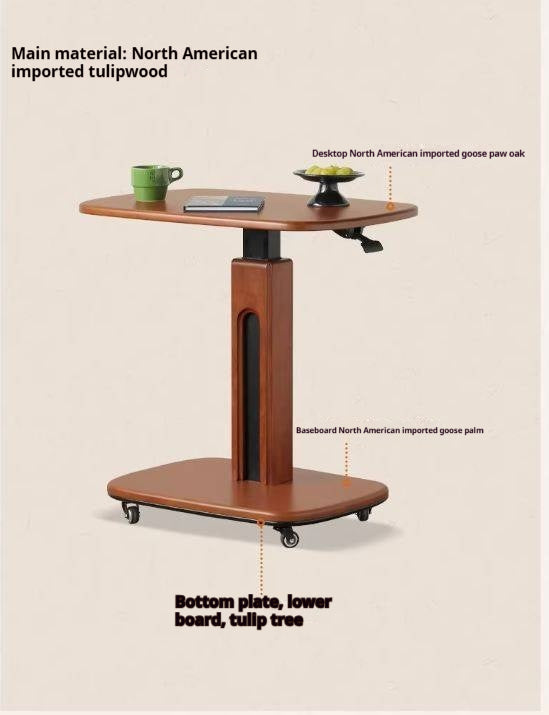 Tulipwood Solid Wood Lifting Medieval Style Side Table