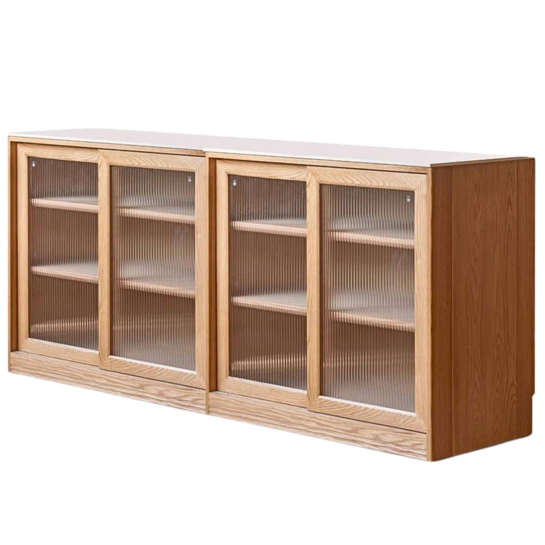 Oak solid wood sideboard combination storage cabinet multi-functional locker,