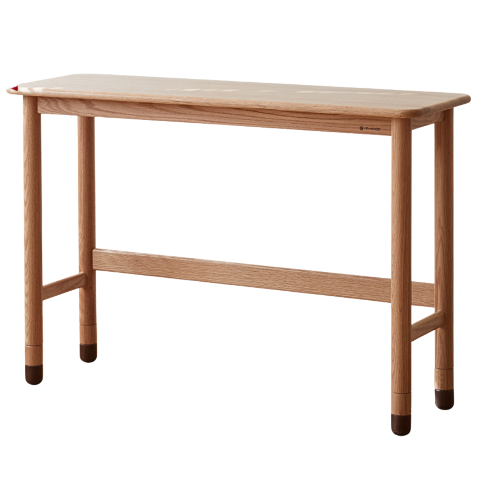 Oak solid wood lifting study table narrow desk