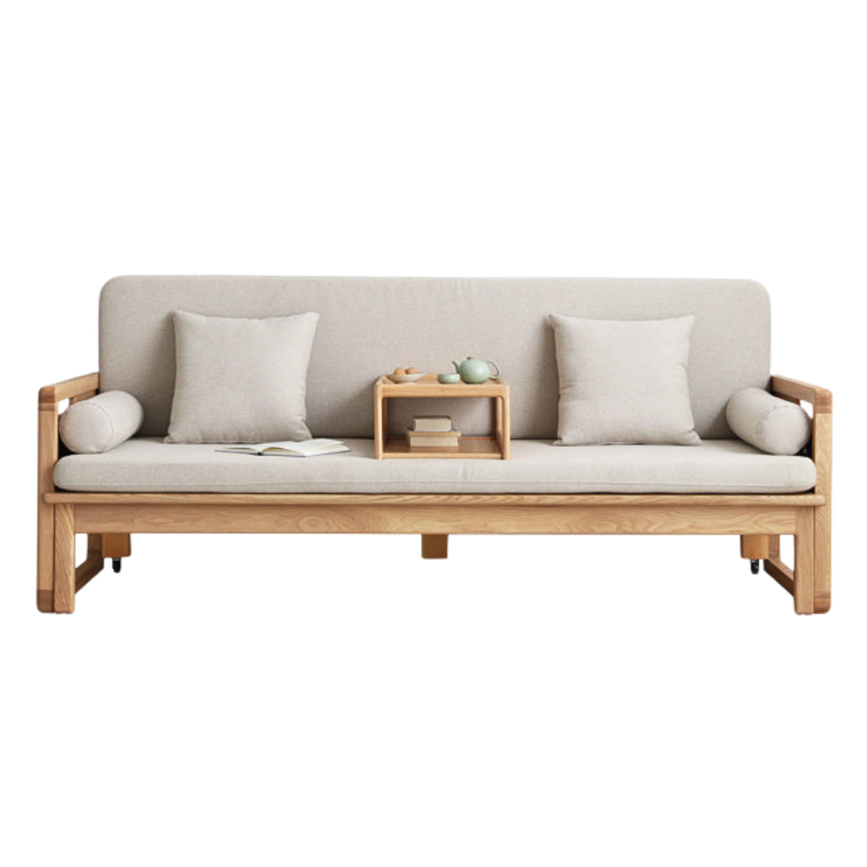 Ash solid wood sofa bed: