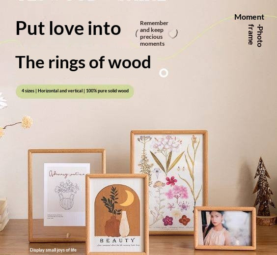 Black Walnut, Beech Solid Wood Photo Frame