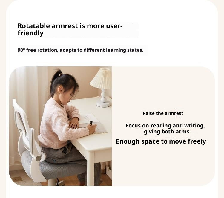 Children's Study Chair With Adjustable Backrest And Lifting Mechanism