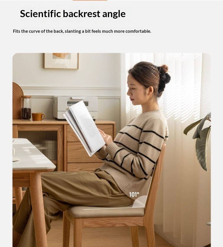 4 pcs set Oak Solid Wood Soft Packed Dining Chair