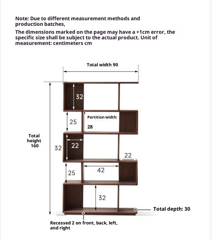 Oak Solid Wood Antique Bookshelf
