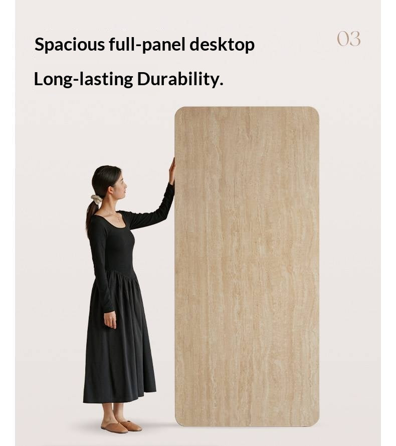 Solid Longan Hardwood Slab Dining Table with Antique-Inspired Retro Design